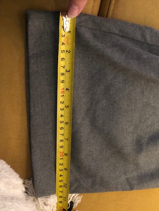 H & M THREAD TIE WAIST SNOW WASH KHAKI FRENCH TERRY WIDE LEG PANTS - Picture 7 of 8